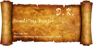 Domány Kevin névjegykártya